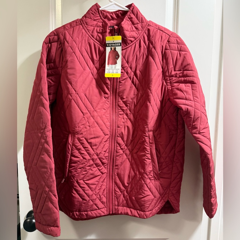 Womens Voyager Quilted Jacket - Red size Small NWT